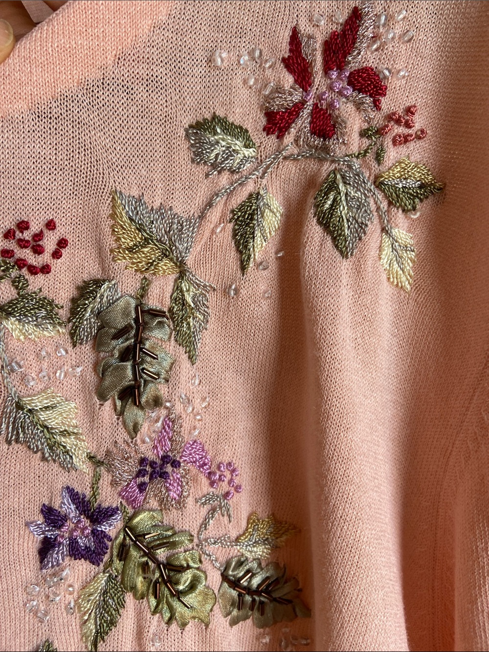 Tiara International Vintage Floral Embroidered Beaded Cardigan
Sweater LG - Picture 12 of 12